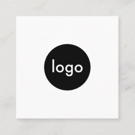 Aangepast minimalistisch Logo Vierkante Visitekaartje