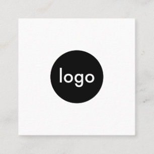Aangepast minimalistisch Logo Vierkante Visitekaartje