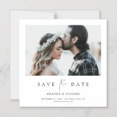 Aangepast minimalistisch modern fotobestand met da magnetische uitnodiging (Voorkant)