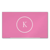 Aangepast minimalistisch monogram magnetisch visitekaartje (Voorkant)