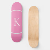 Aangepast minimalistisch monogram persoonlijk skateboard (Voorkant)