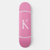 Aangepast minimalistisch monogram persoonlijk skateboard (Voorkant)