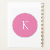 Aangepast minimalistisch monogram planner (Achterkant)
