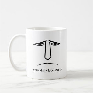 Aangepast minimalistisch ontwerp voor mannengezich koffiemok
