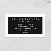 Aangepast minimalistisch professioneel modern mode visitekaartje (Achterkant)