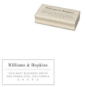 Aangepast minimalistisch professioneel retouradres rubberstempel (Gestempeld)