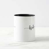 Aangepast minimalistisch script bruid naam trouwko mok (Midden)