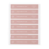 Aangepast Minimalistisch Stof Roze Zakelijk Logo M (Vel)