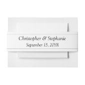 Aangepast Minimalistisch Uniek Zwart Script Trouwe Uitnodigingen Wikkel (Voorkant Voorbeeld)