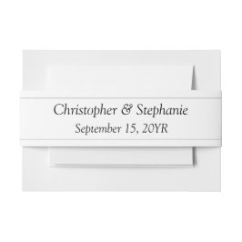 Aangepast Minimalistisch Uniek Zwart Script Trouwe Uitnodigingen Wikkel