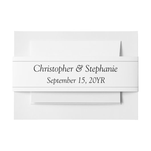 Aangepast Minimalistisch Uniek Zwarte Script Trouw Uitnodigingen Wikkel (Voorkant Voorbeeld)