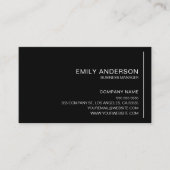 Aangepast minimalistisch zwart professioneel Visit Visitekaartje (Voorkant)