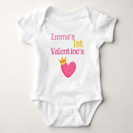 Aangepast M'n EERSTE VALENTIJNEN Hart Mooie Baby P Romper