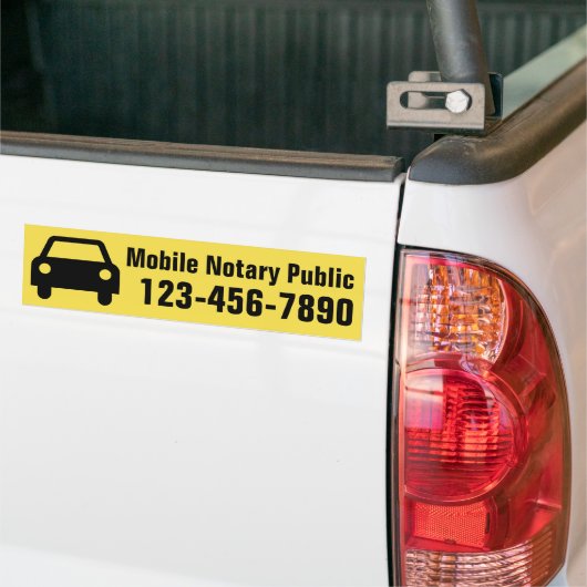 Aangepast mobiel notaris telefoonnummer bumpersticker (Op Truck)