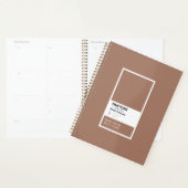 Aangepast Mocha Bruin Notitieboek | persoonlijk ti (Display)