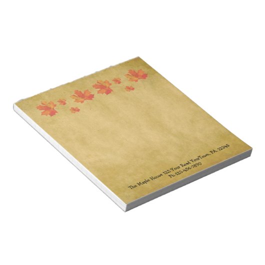 Aangepast model laat klein Notitieblok over (Schuin)