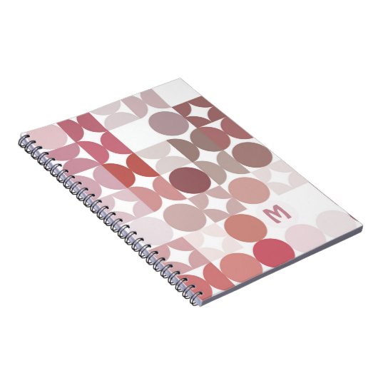 Aangepast model voor zwart roze retroArt-patroon Notitieboek (Rechterzijde)