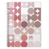 Aangepast model voor zwart roze retroArt-patroon Notitieboek (Voorkant)