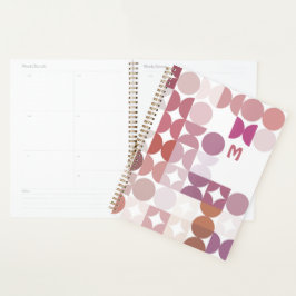 Aangepast model voor zwart roze retroArt-patroon Planner