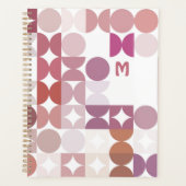 Aangepast model voor zwart roze retroArt-patroon Planner (Voorkant)