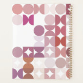 Aangepast model voor zwart roze retroArt-patroon Planner (Achterkant)