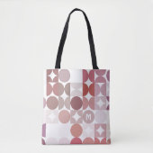 Aangepast model voor zwart roze retroArt-patroon Tote Bag (Voorkant)
