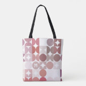 Aangepast model voor zwart roze retroArt-patroon Tote Bag (Achterkant)