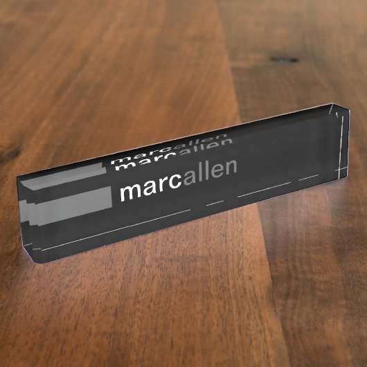 Aangepast modern 519 (grijs) naambordje (Zijkant)