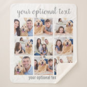 Aangepast modern 9 fotocollage sherpa deken (Voorkant)