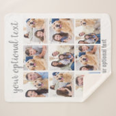 Aangepast modern 9 fotocollage sherpa deken (Voorkant (horizontaal))