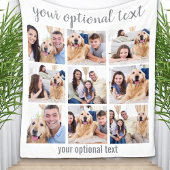 Aangepast Modern 9 Photo Collage Fleece Deken