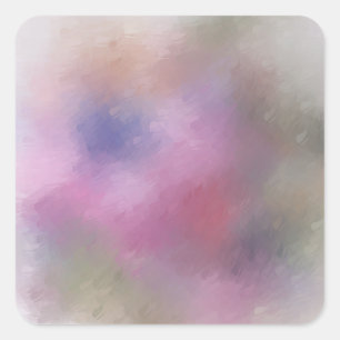 Aangepast modern Abstract Art Blue Green Roze Rood Vierkante Sticker