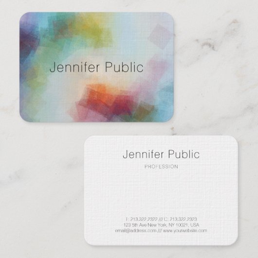 Aangepast, modern Abstract art, elegant Visitekaartje (Voorkant / Achterkant)