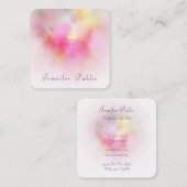 Aangepast, modern Abstract art, kleurrijk elegant Vierkante Visitekaartje (Voorkant / Achterkant)