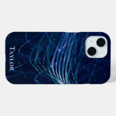 Aangepast modern Abstract blauw Case-Mate iPhone Case (Achterkant (horizontaal))