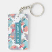 Aangepast Modern Abstract Geometrisch Hip 50s Patr Sleutelhanger (achterkant)