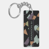 Aangepast Modern Abstract Geometrisch Hip 50s Patr Sleutelhanger (Voorkant Links)