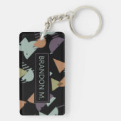 Aangepast Modern Abstract Geometrisch Hip 50s Patr Sleutelhanger (achterkant)