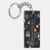 Aangepast Modern Abstract Geometrisch Hip 50s Patr Sleutelhanger (Voorkant Links)