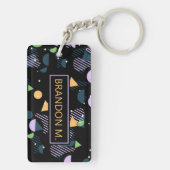 Aangepast Modern Abstract Geometrisch Hip 50s Patr Sleutelhanger (achterkant)