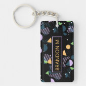 Aangepast Modern Abstract Geometrisch Hip 50s Patr Sleutelhanger (Voorkant)