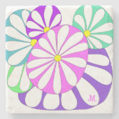 Aangepast modern Abstract kleurig ontwerp Stenen Onderzetter (Voorkant)