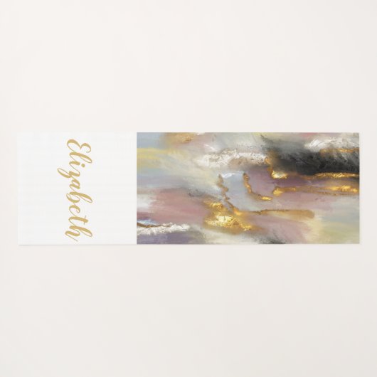 Aangepast modern Abstract roze goud Yogamat (Achterkant (horizontaal))