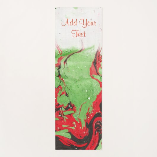 Aangepast modern Abstract Sjabloon rood groen zwar Yogamat (Voorkant)