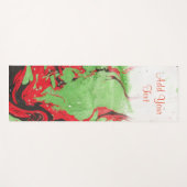 Aangepast modern Abstract Sjabloon rood groen zwar Yogamat (Voorkant (horizontaal))