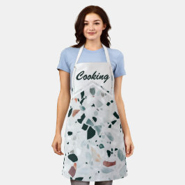 Aangepast modern Abstract Terrazzo Pattern Kitchen Schort