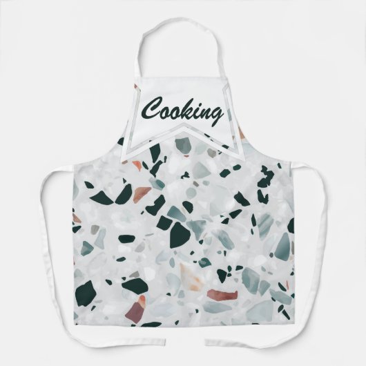 Aangepast modern Abstract Terrazzo Pattern Kitchen Schort (Voorkant)