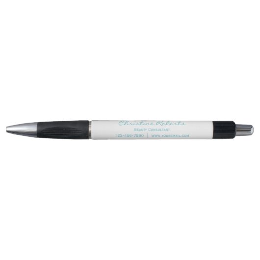 Aangepast modern aqua turquoise bedrijfs promotiem pen (Voorkant)