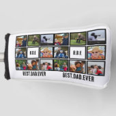 Aangepast modern BDE Beste pap ooit 8 Foto collage Golfheadcover (Voorkant)