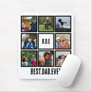 Aangepast modern BDE Beste pap ooit 8 Foto collage Muismat